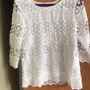 Japna Girls Size 12 Lace like top/nylon slip under
